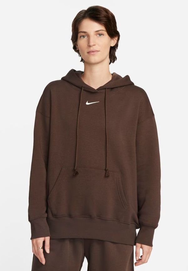 Huvtröja Nike Sportswear Phoenix Fleece i oversize-modell för kvinnor - Brun