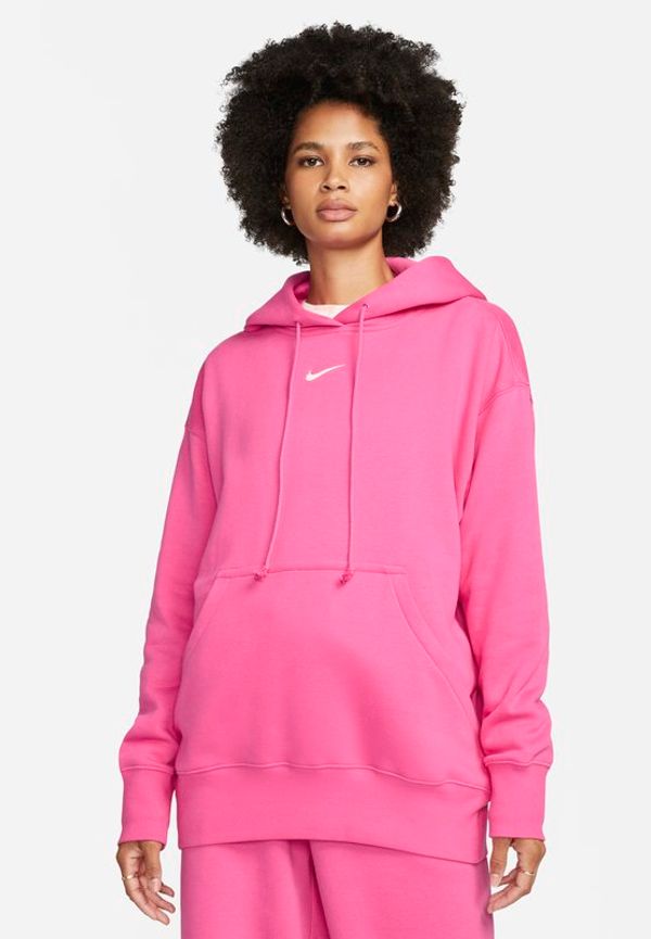 Huvtröja Nike Sportswear Phoenix Fleece i oversize-modell för kvinnor - Rosa