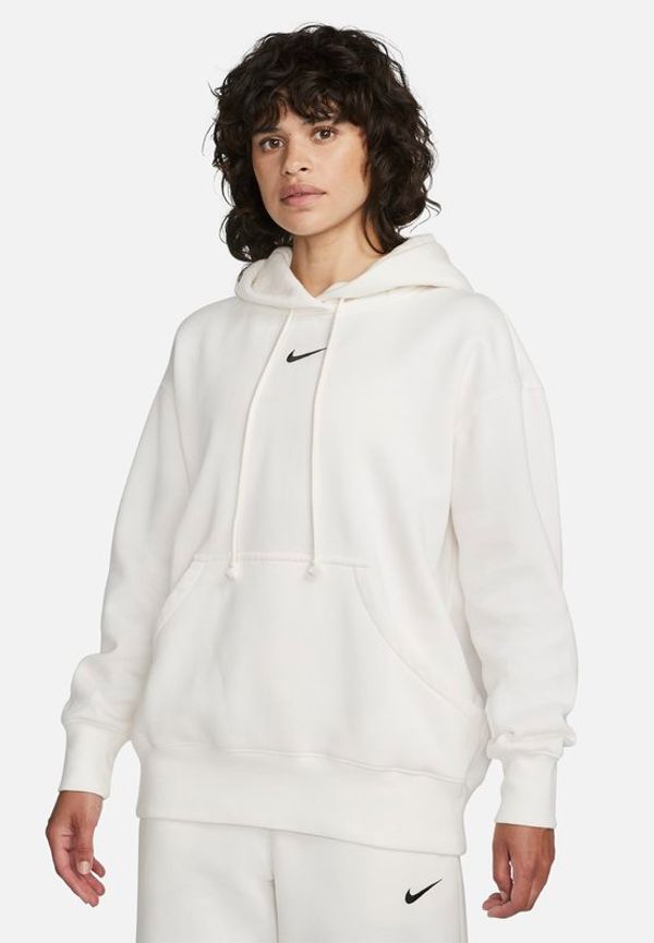 Huvtröja Nike Sportswear Phoenix Fleece i oversize-modell för kvinnor - Vit