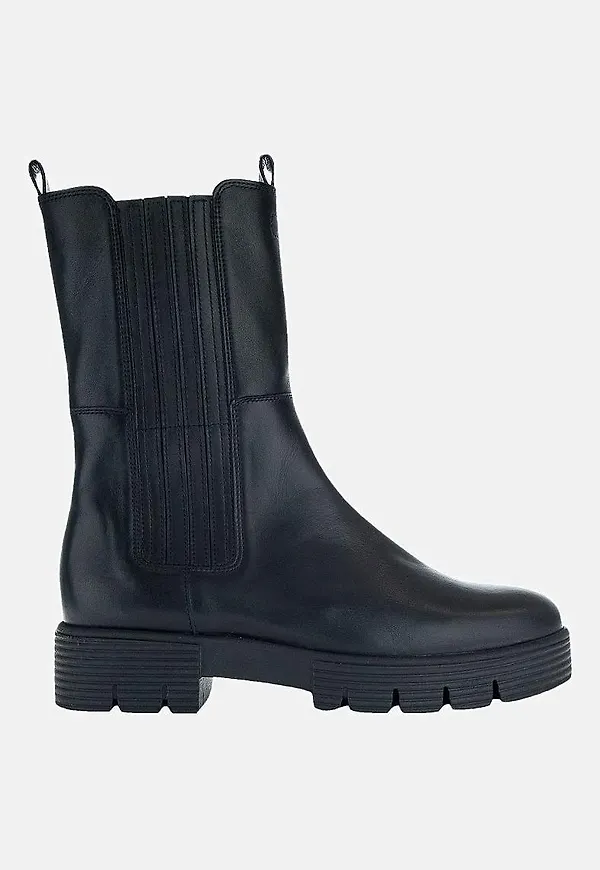 Höga chelseaboots med dragkedja
