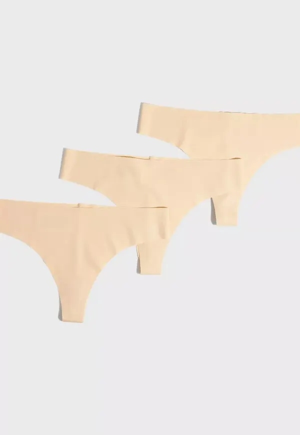 ICANIWILL - Trosor - Beige - Soft Thong 3-pack - Underkläder - Panties