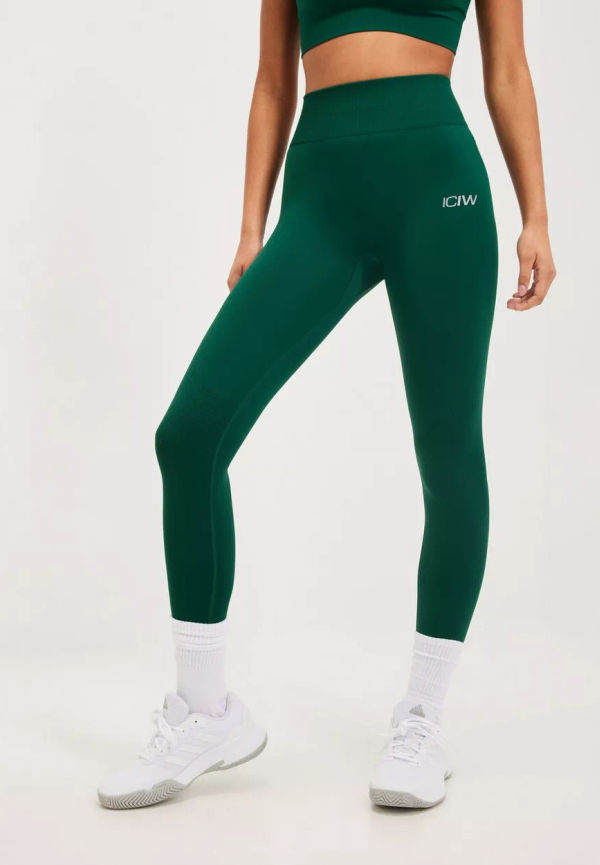 ICANIWILL - Träningstights - Dark Green - Define Seamless Tights - Träningskläder - Training Tights