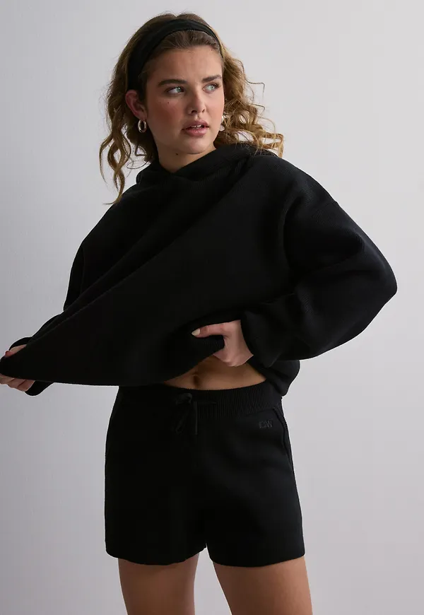 ICANIWILL - Svart - Soft Knit Shorts