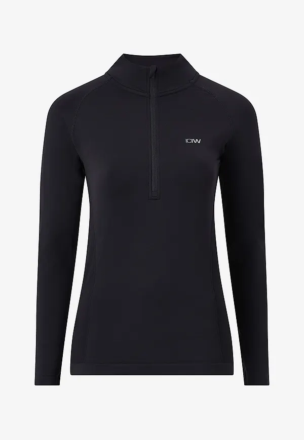 ICANIWILL - Träningströja Define Seamless 1/2 Zip W - Svart