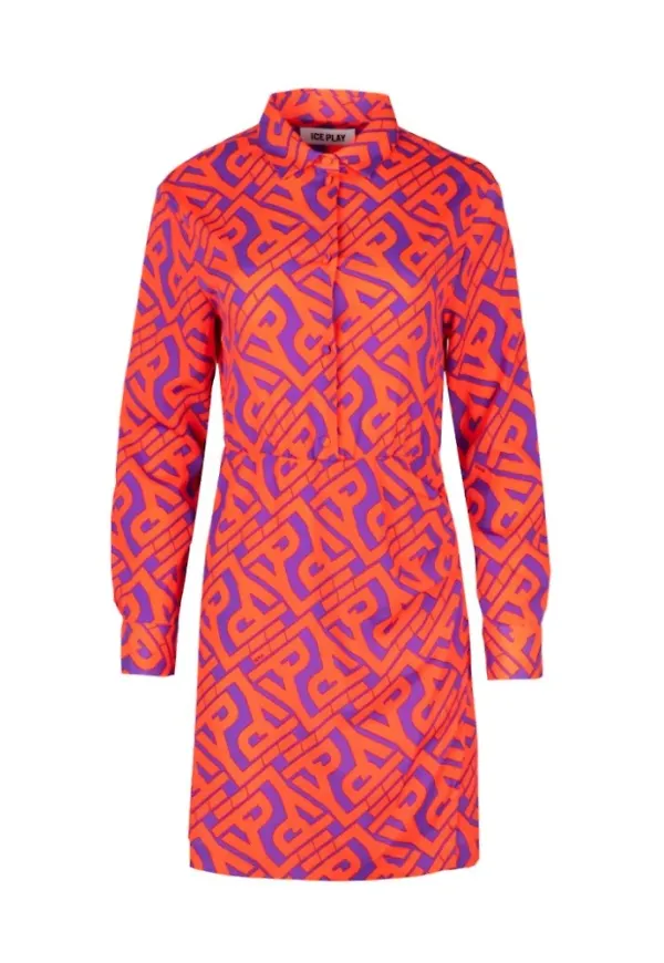 ICE Play Shirt Dresses Lila, Dam