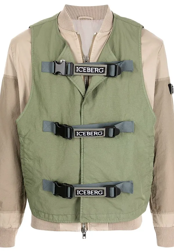 Iceberg bomberjacka med panel - Grön