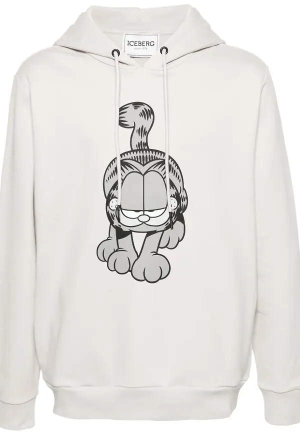 Iceberg hoodie med garfield-tryck - Grå
