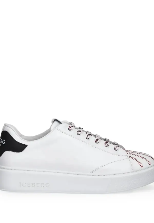 Iceberg låga sneakers med stygndetalj - Vit