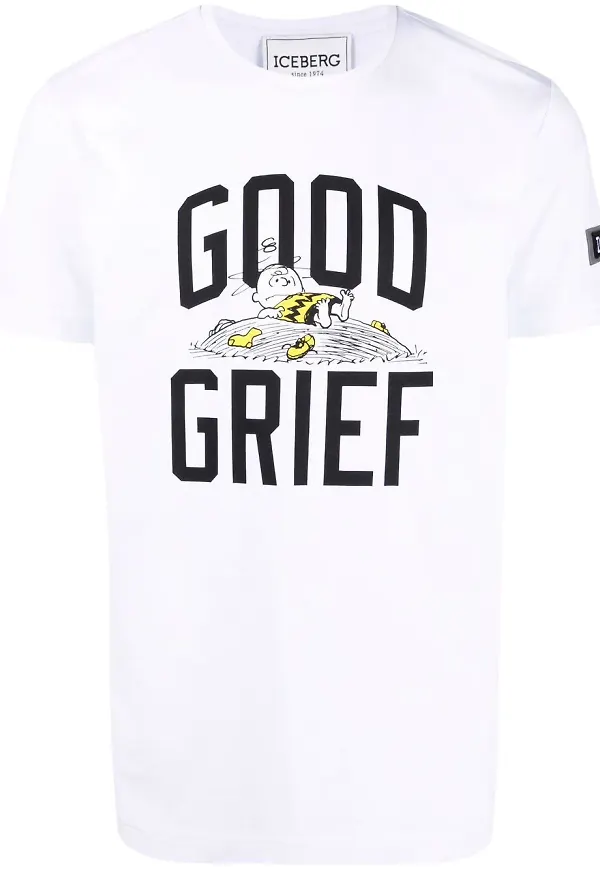 Iceberg t-shirt med grafiskt tryck - Vit