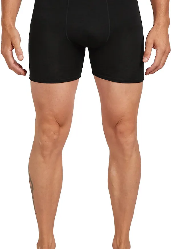 Icebreaker Men's Anatomica Long Boxers Black