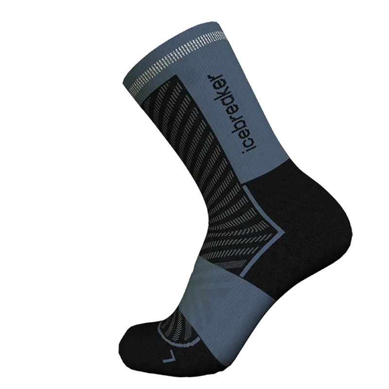 Icebreaker Men's Merino Run+ Ultralight Crew Black/Graphite