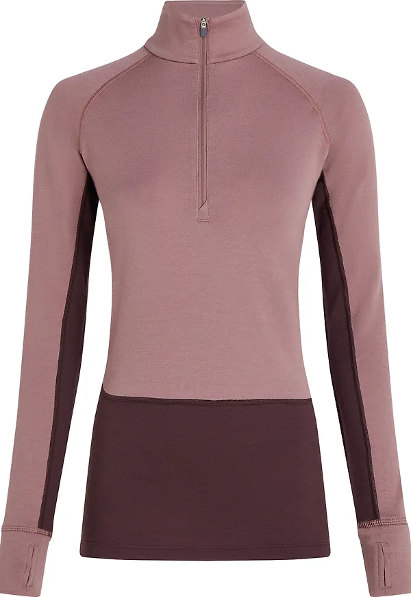Icebreaker Women's Merino 260 ZoneKnit Long Sleeve Half Zip Java/Summit