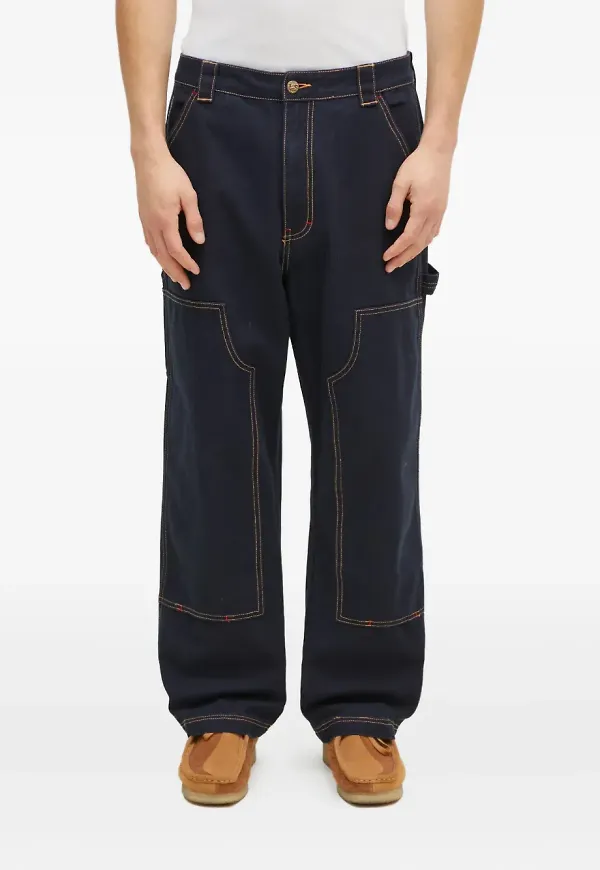 ICECREAM snickarjeans med kontrastsöm - Blå