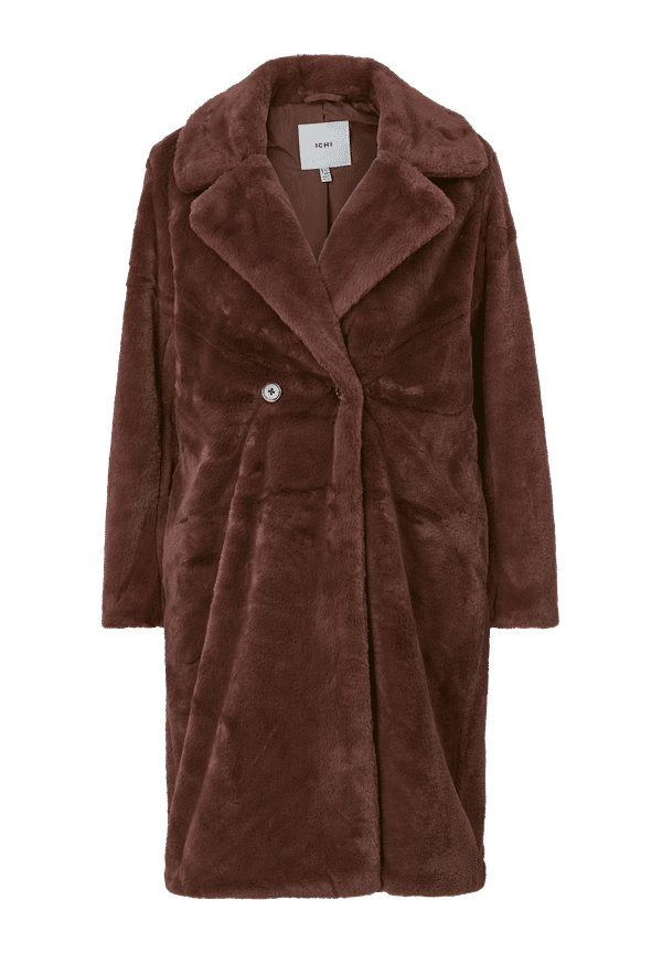 ICHI - Fuskpäls ihHaya Jacket - Brun