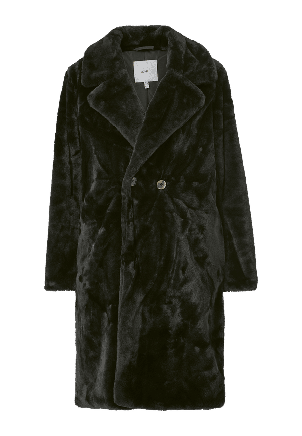 ICHI - Fuskpäls ihHaya Jacket - Svart