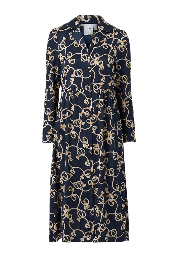 ICHI - Skjortklänning ihRope Dress - Blå