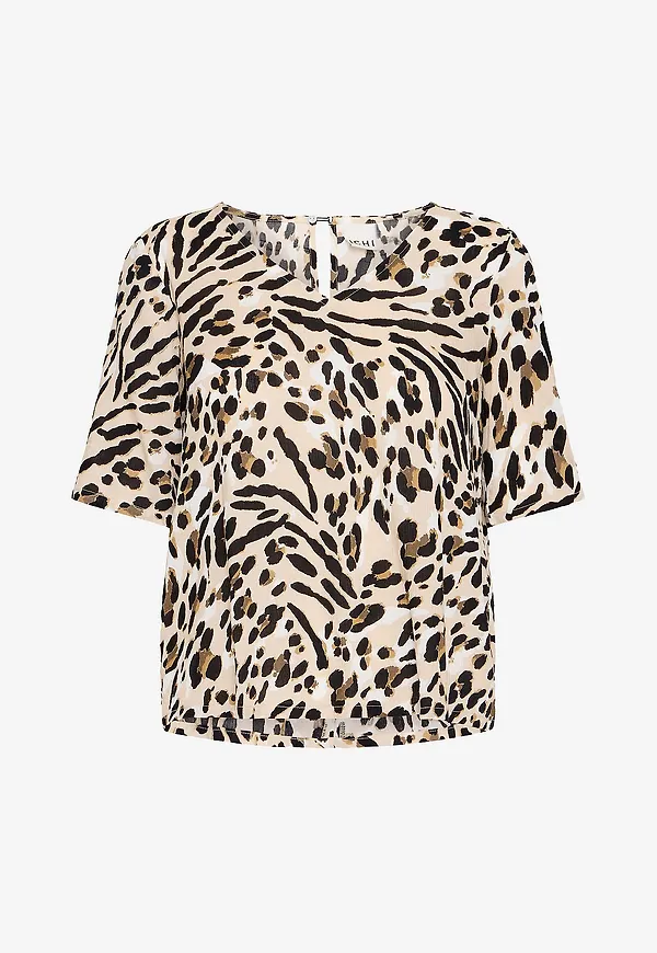 ICHI - Blus ihMarrakech Aop SS14 - Brun