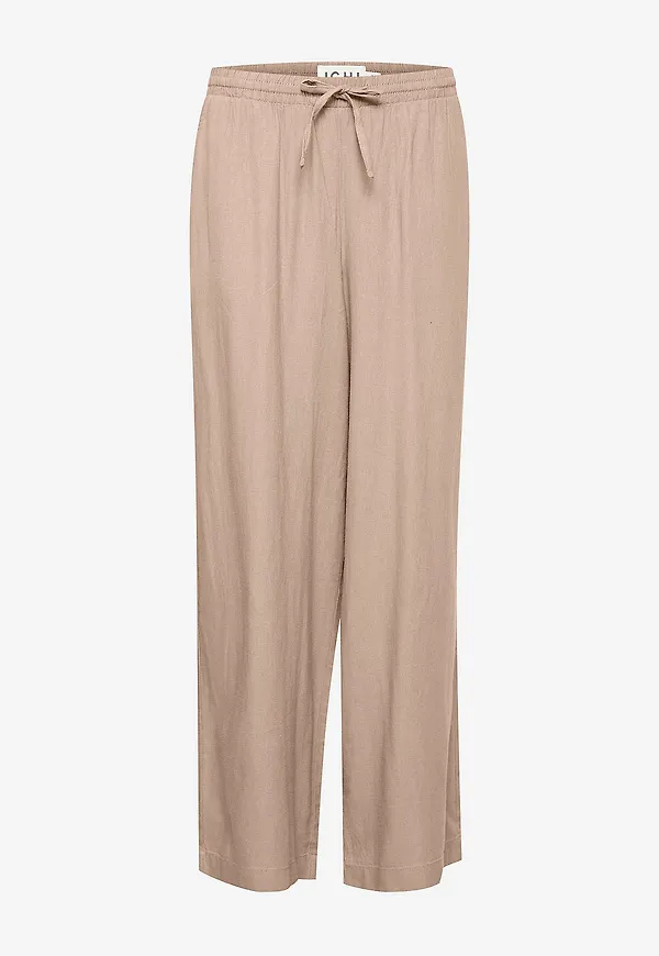 ICHI - Byxa ihLino PA2 FL - Beige