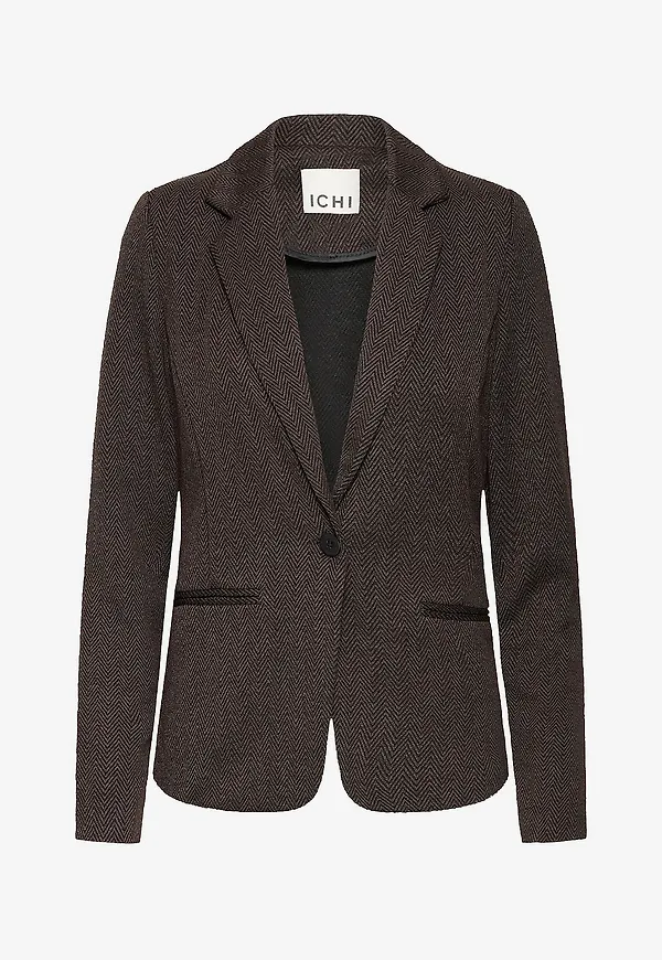ICHI - Kavaj ihKate Jacquard Bl4 - Svart