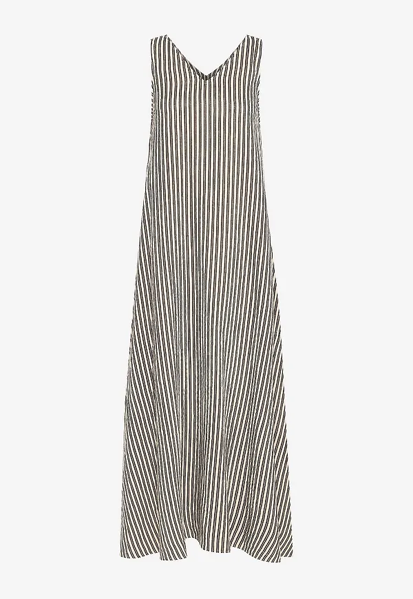 ICHI - Maxiklänning iaFoxa Striped Maxi DR - Svart