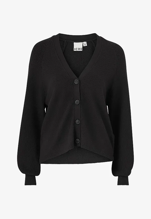 ICHI - Cardigan ihBoston Ca3 - Svart
