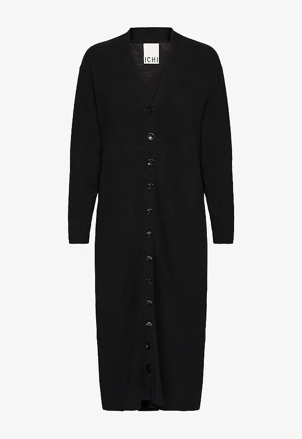 ICHI - Cardigan ihBoston Dr2 - Svart