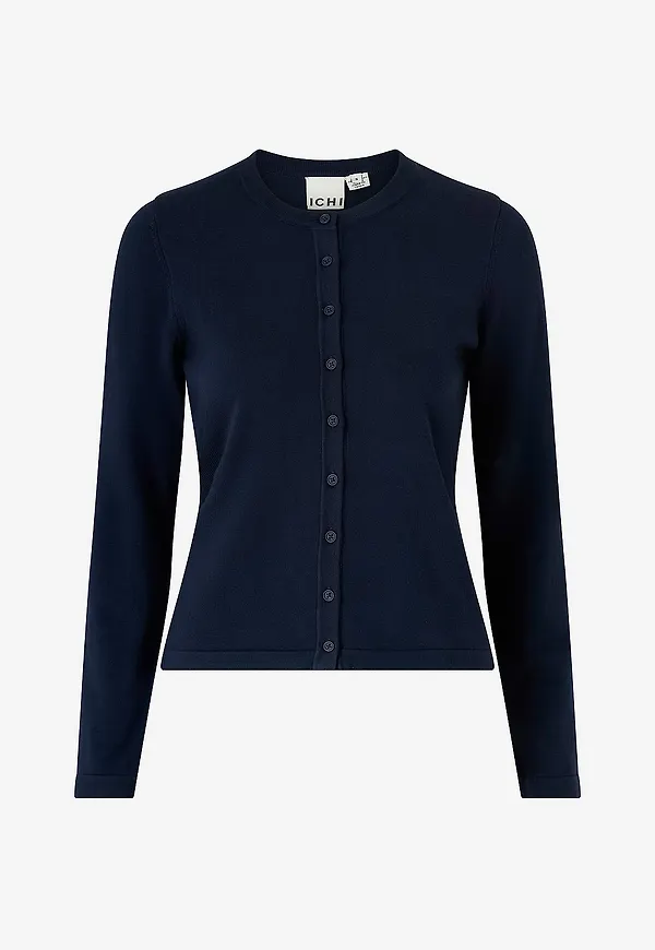 ICHI - Cardigan ihLuls O-neck - Blå