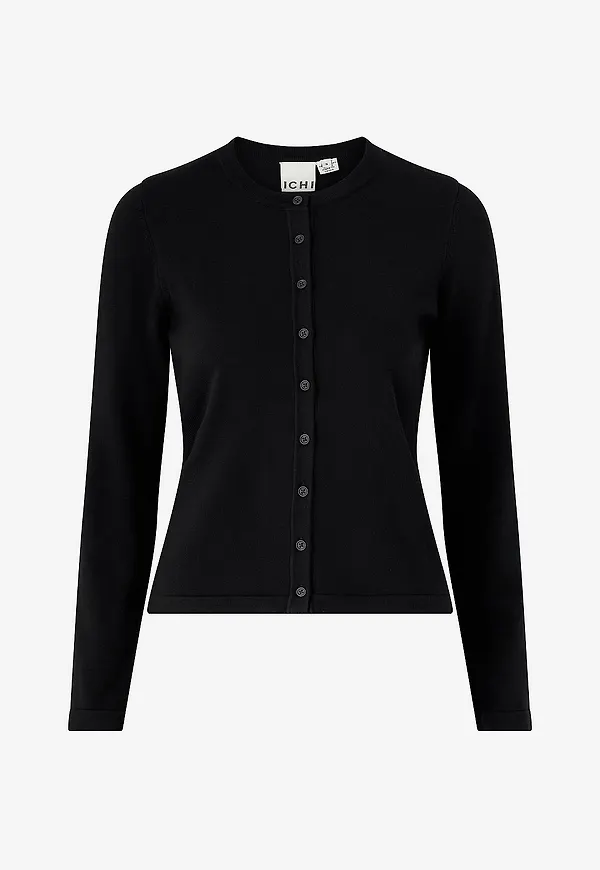 ICHI - Cardigan ihLuls O-neck - Svart