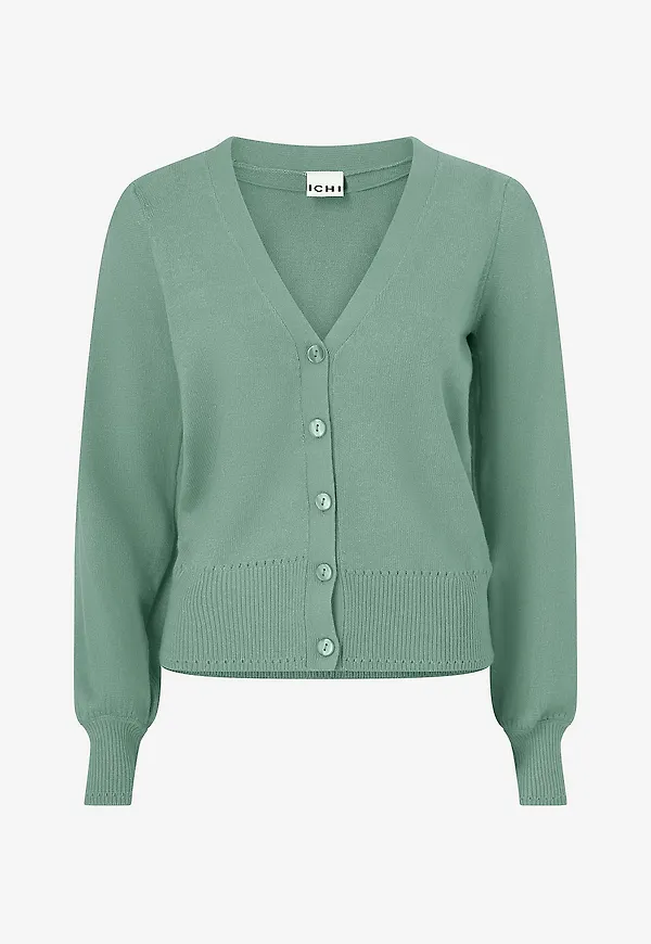 ICHI - Cardigan ihSella CA4 - Grön