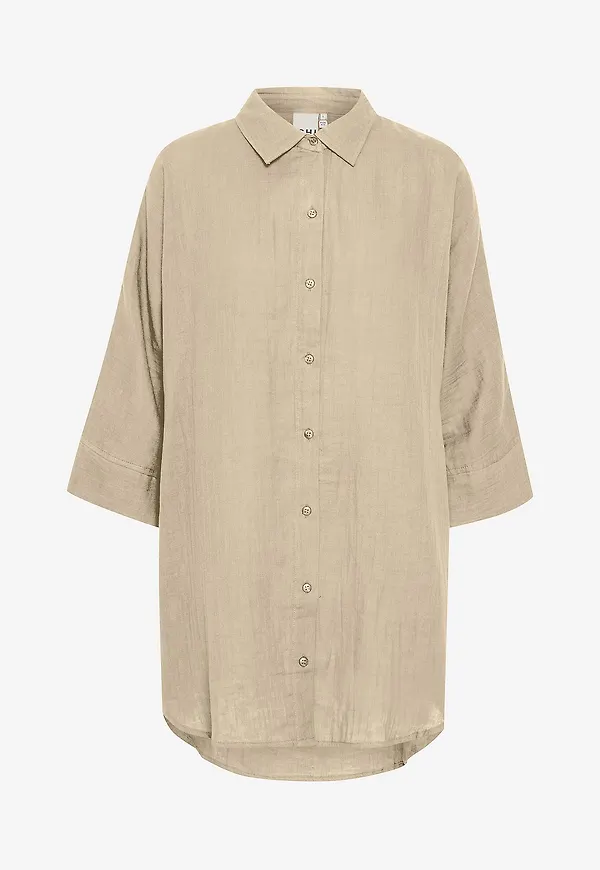 ICHI - Skjorta iaFoxa Beach SH - Beige
