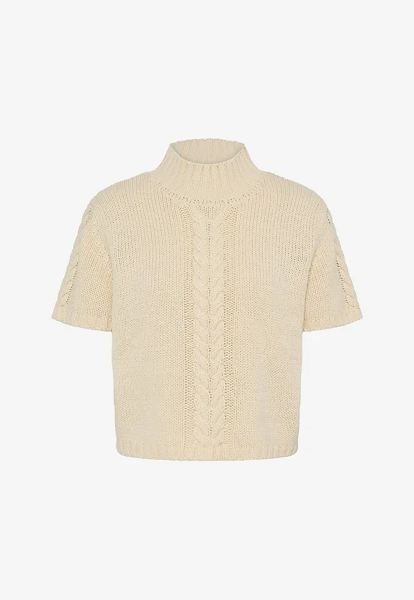 ICHI - Tröja Ihavelora Ss - Beige