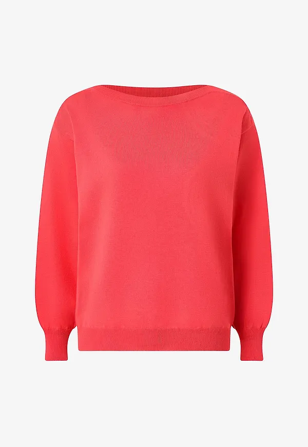 ICHI - Tröja IhLuls Boat Neck LS - Röd