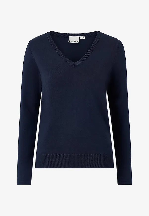 ICHI - Tröja Ihluls V-neck - Blå
