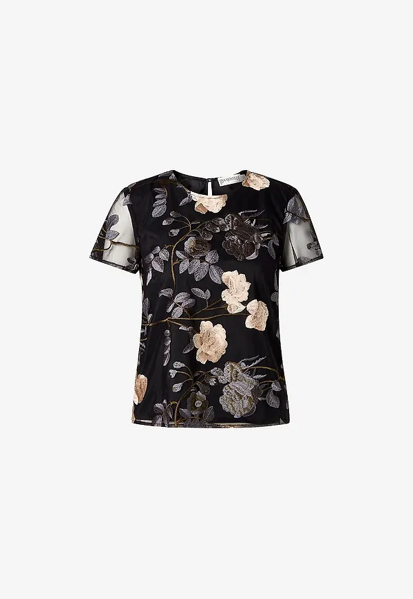 Ida Sjöstedt - Blus Lined Lucy Top - Svart