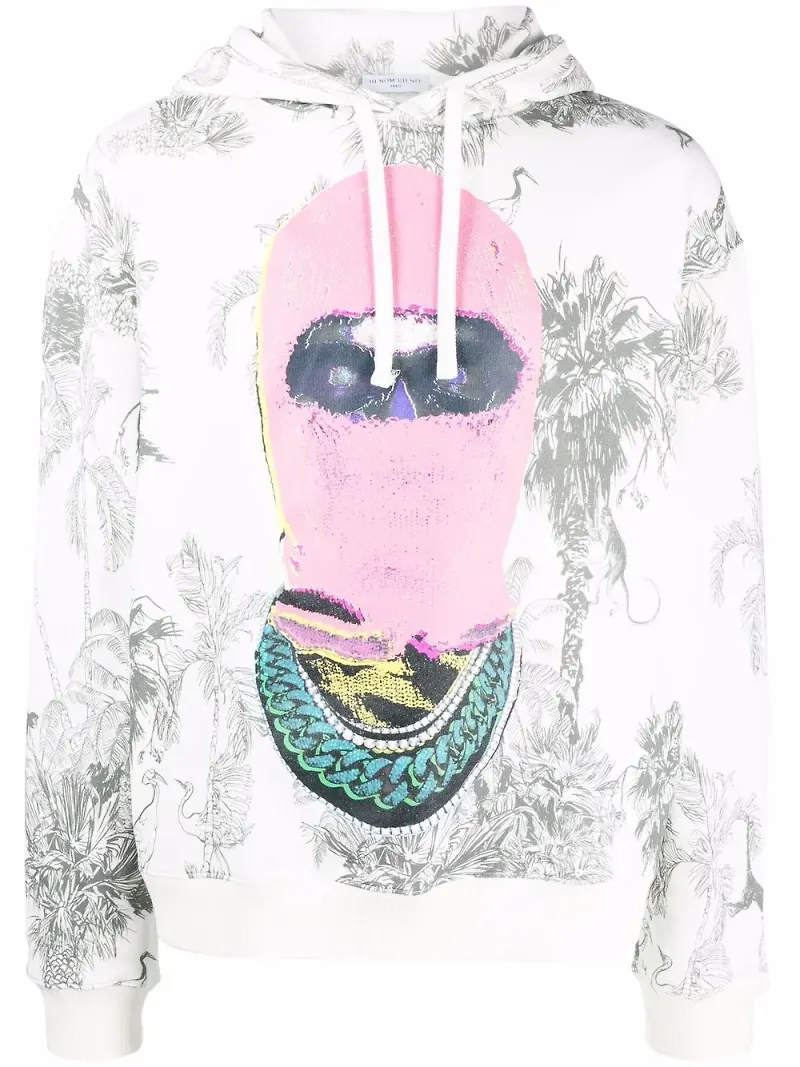 Ih Nom Uh Nit hoodie med grafiskt tryck - Vit