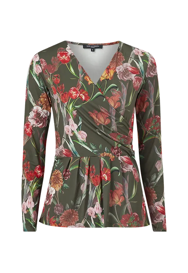 Ilse Jacobsen - Topp Nice83Floa Blouse - Grön - 34