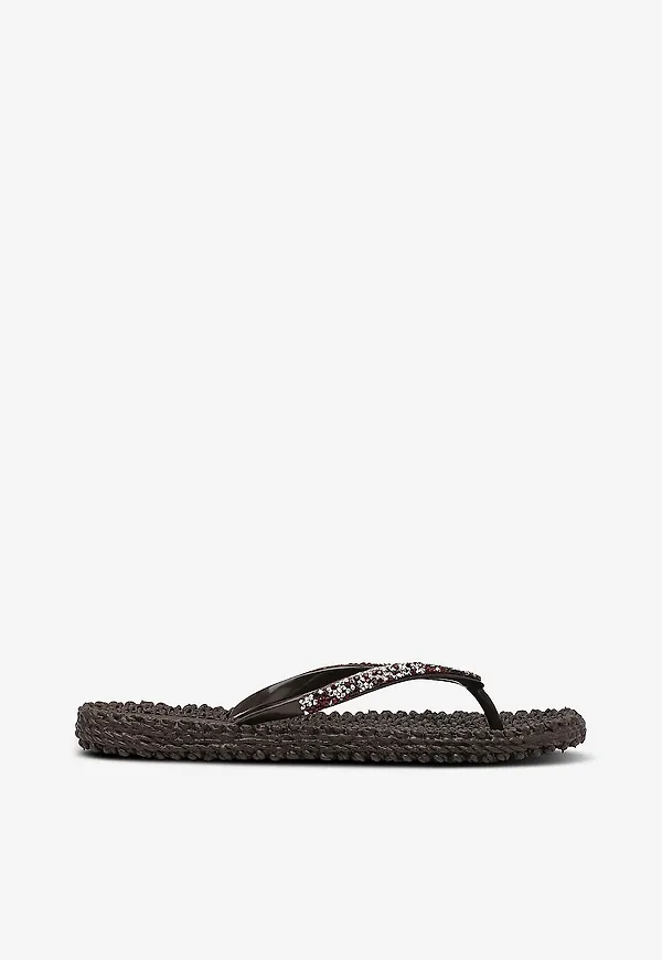 Ilse Jacobsen - Flip-flops Rhinestones - Brun
