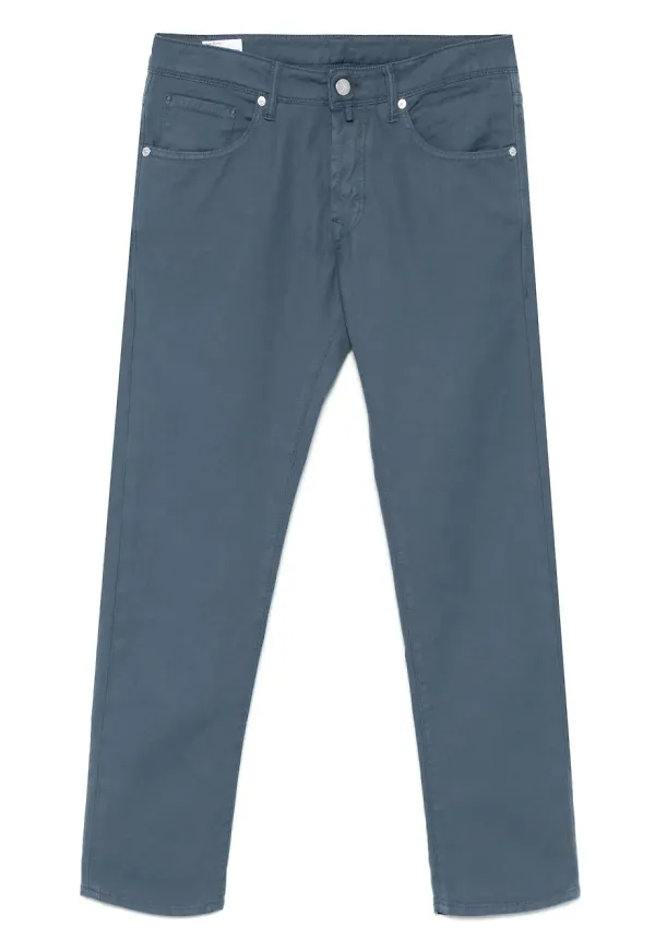 Incotex slacks med logotypmärke - Blå