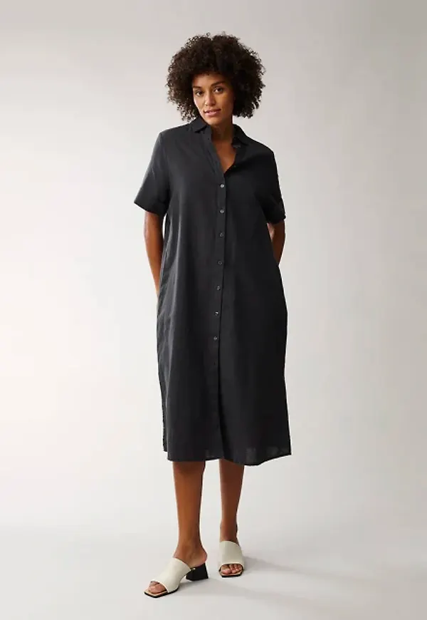 Ines Linen Blend Shirt Dress