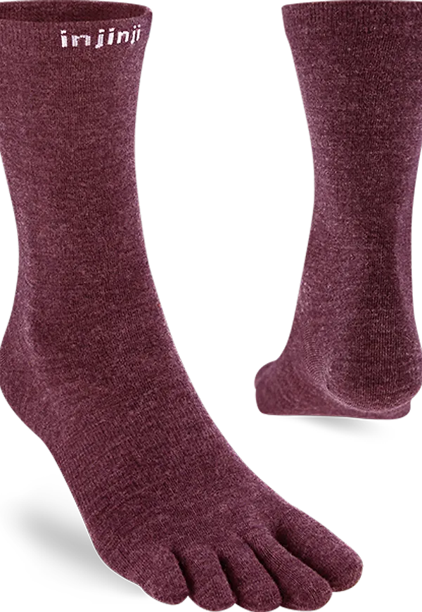 Injinji Liner Crew Wool Garnet