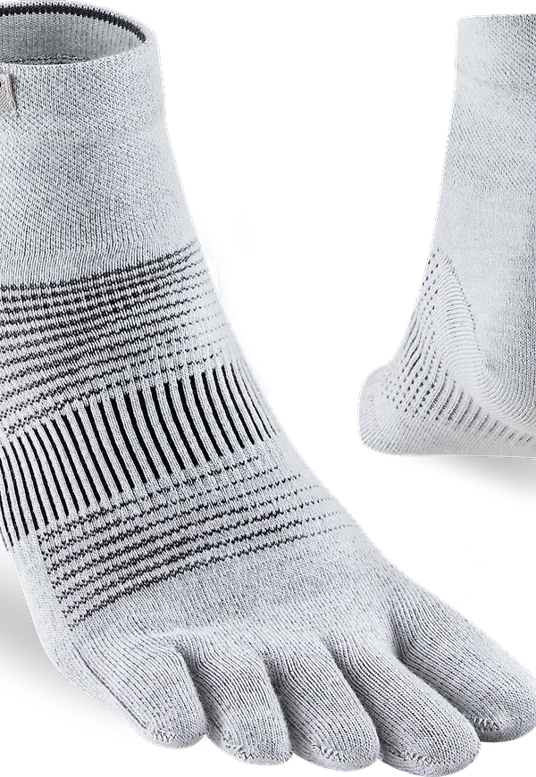 Injinji Men's Run Lightweight Mini-Crew Grey