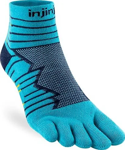 Injinji Men's Ultra Run Mini-Crew Pacific Blue