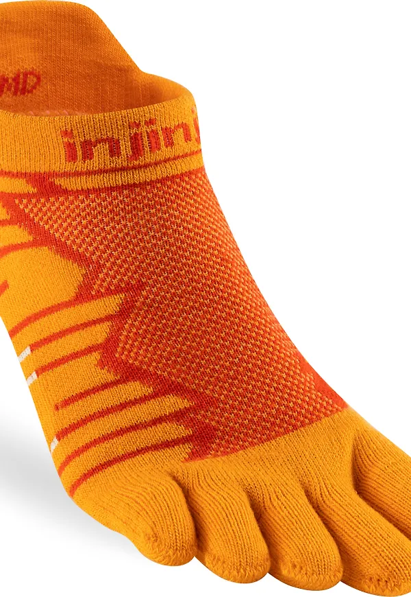 Injinji Men's Ultra Run No-Show Desert Orange