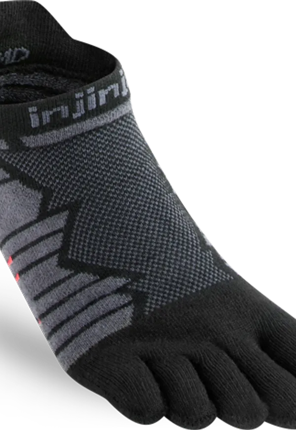 Injinji Men's Ultra Run No-Show Onyx