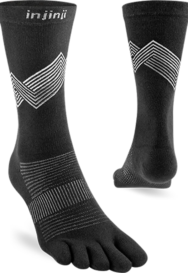 Injinji Run Lightweight Crew Black