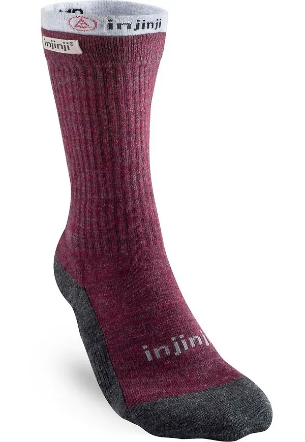 Injinji Women's Liner + Hiker Crew Maroon