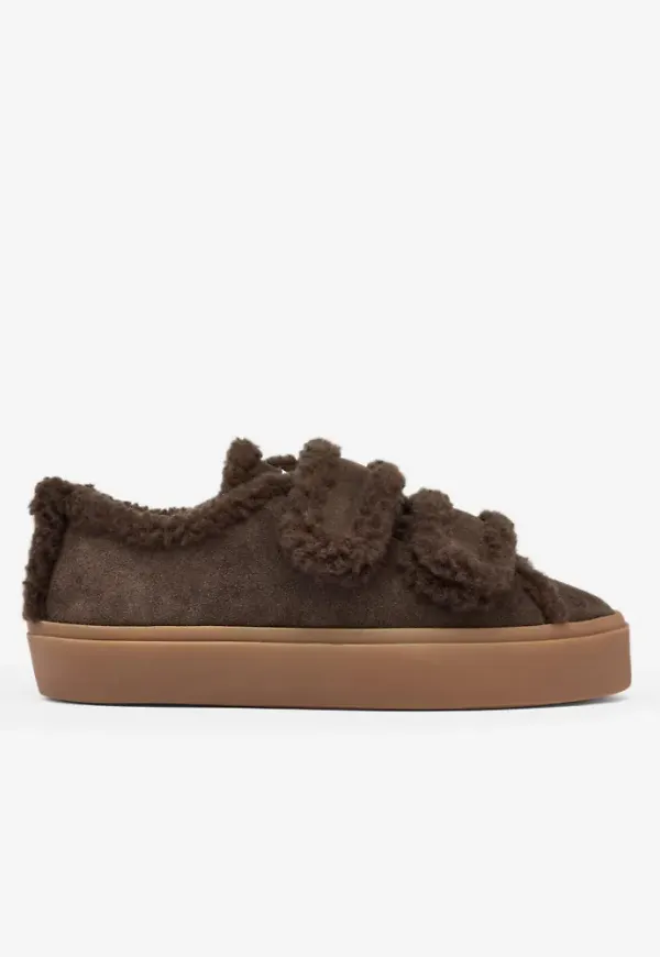 Inuikii - Brun - Shearling Low Velcro