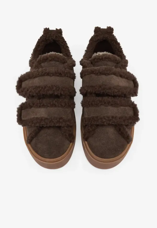 Inuikii - Brun - Shearling Low Velcro