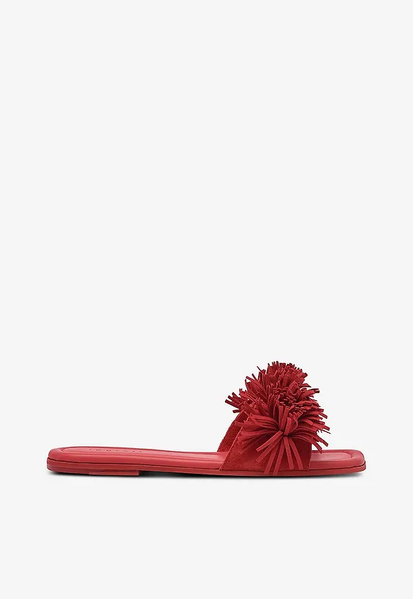 INUIKII - Sandaler Fringes Flower - Röd