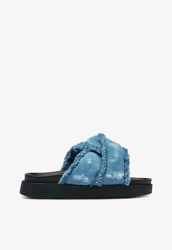 INUIKII - Sandaler Soft Crossed Jeans - Blå